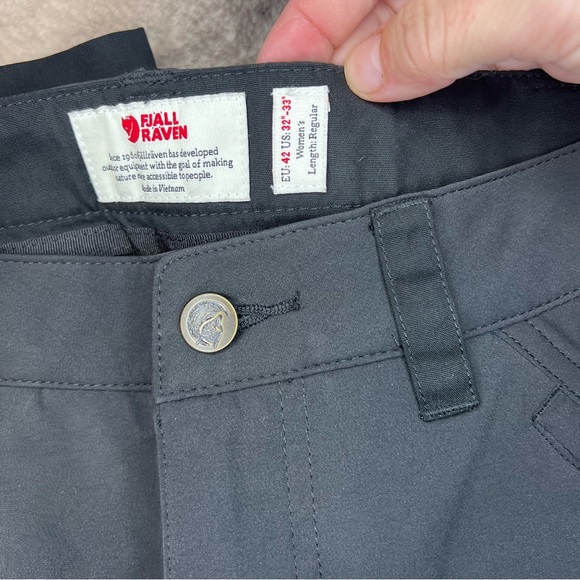 Fjallraven Nikka Trousers Curved Fit Black Pants - Picture 6 of 11